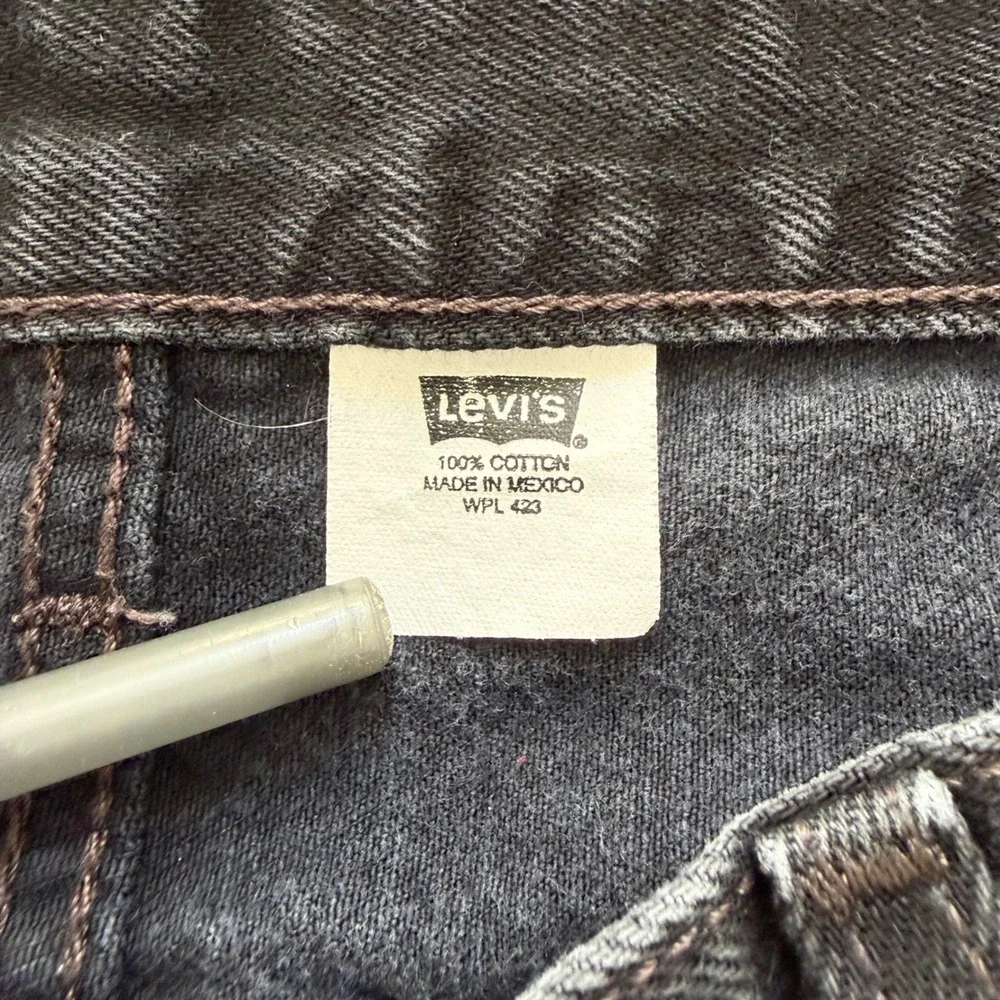 VTG Levi's 501xx Denim Shorts Mens 36 Black‎ Button Fly Straight Cotton Mexico